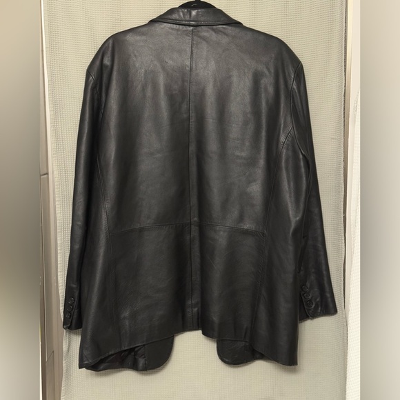 Leather black jacket size 42 - Picture 3 of 3
